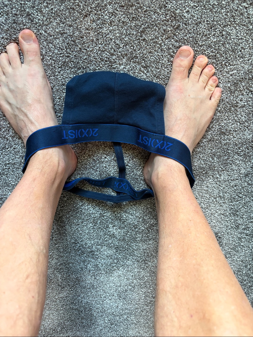 2xist Navy Blue Men’s Jockstrap with Branded Waistband
